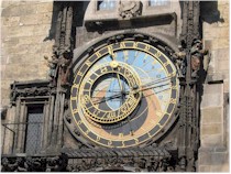 Prague old town square clock
